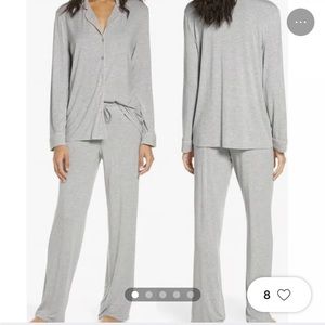 NWOT-Nordstrom-XL -Light Heather Grey Wolf- LS With Pants